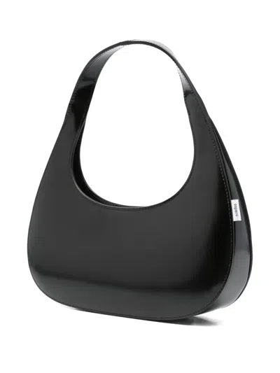 Coperni Curved Glossy Top Handle Bag In Black