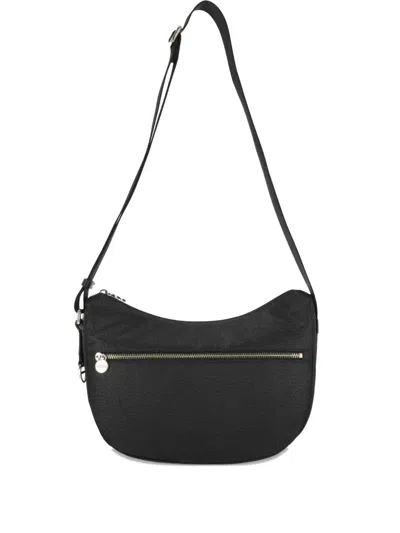 新月形拉链单肩包