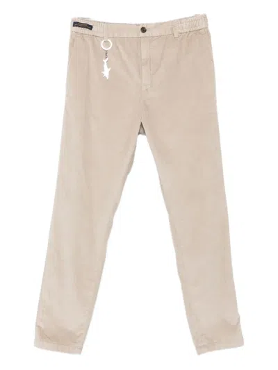 Paul & Shark Nylon Trousers With Belt Loops And Keychain In Neutral