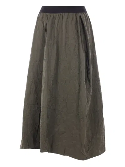 Maria Calderara Asymmetric-hem Midi Skirt In Gray