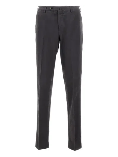 Pt Torino Charcoal Stretch Modal Blend Pant In Gray