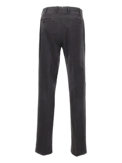 Pt Torino Charcoal Stretch Modal Blend Pant In Gray