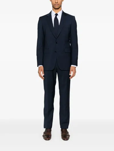 Fursac Check-pattern Suit In Black