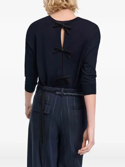 Dorothee Schumacher Pullover With Satin Bows On The Back In Multi