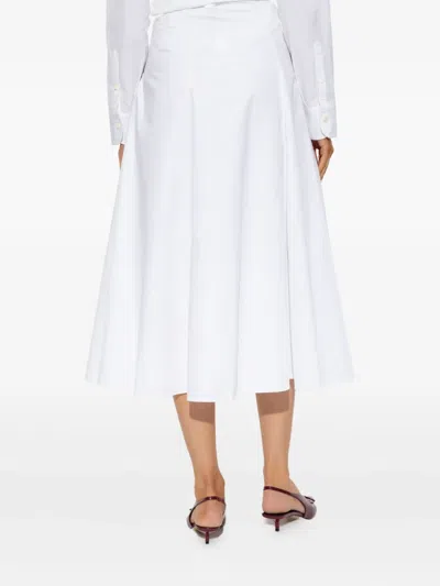 Jacquemus La Jupe Triangle Cotton-blend Midi Skirt In White