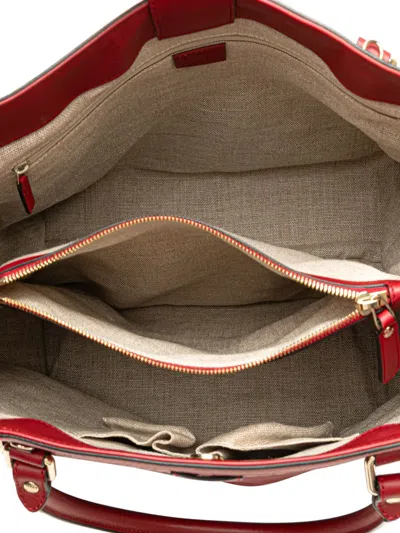 Pre-owned Gucci 2000-2015 Large Microssima Satchel In Red