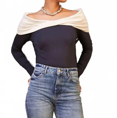 Fifteen Twenty Jillian Off-the-shoulder Top In Granite In Multi