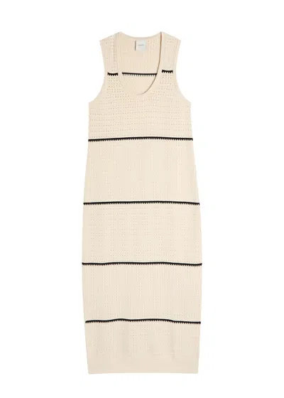 Varley Scott Scoop-neck Sleeveless Midi Dress In White