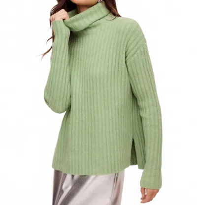 Fifteen Twenty Claudia Turtleneck Sweater In Sage In Green