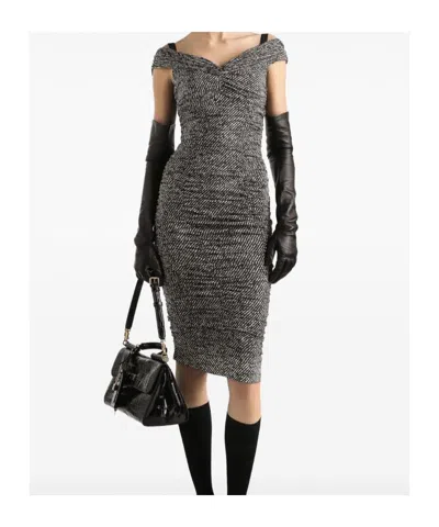 Dolce & Gabbana Dolce&gabbana Women Silk Dress In Gold