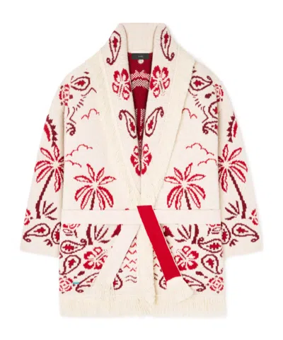 Alanui Embroidered Wool Blend Glimpse Of Eden Cardigan In Multi