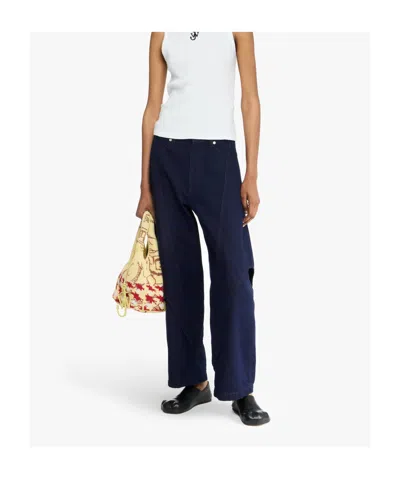 Jw Anderson Shoulder Bag With Beaded Design In Brown