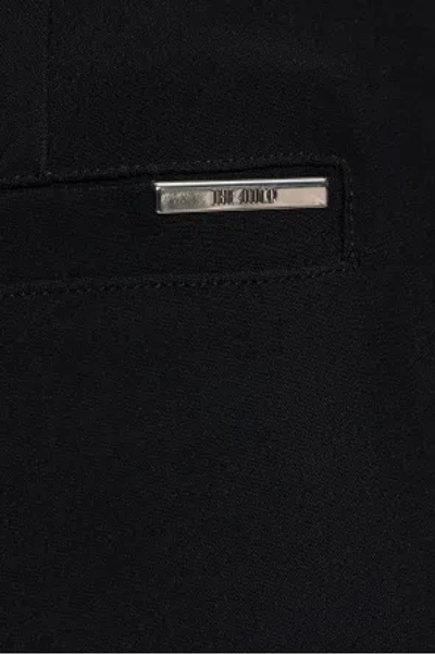 Attico Wrap-effect Belted Trousers In Black