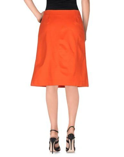 Shop Jil Sander Knee Length Skirt In Orange
