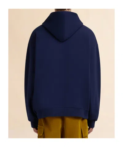Marni Sweatshirt With Maxi Logo Print In Blue