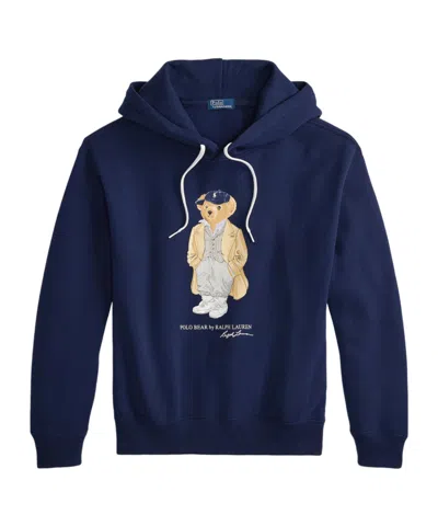 Polo Ralph Lauren Navy Blue Polo Bear Hoodie In Blue