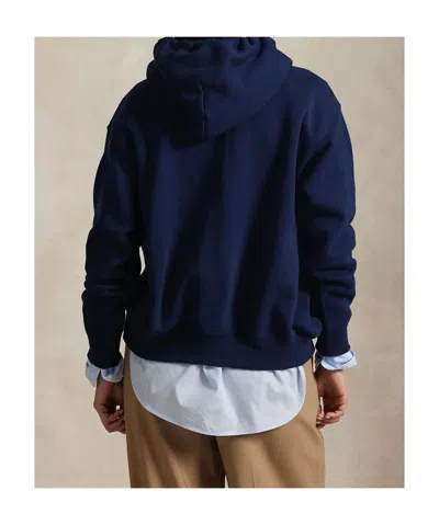Polo Ralph Lauren Navy Blue Polo Bear Hoodie In Blue