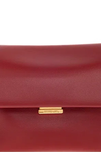 Jacquemus Spherical Embellishment Shoulder Bag With Top Handle In Red