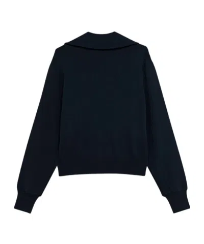 Autry High Neck Zip-up Sweatshirt In Blue