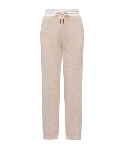 Moncler Side-stripe Drawstring Trousers In Pink