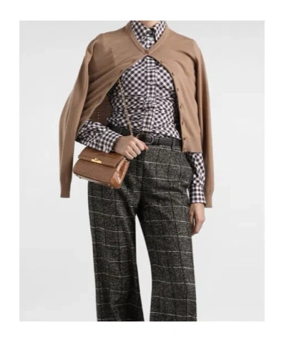 Dolce & Gabbana Cashmere Cardigan In Brown