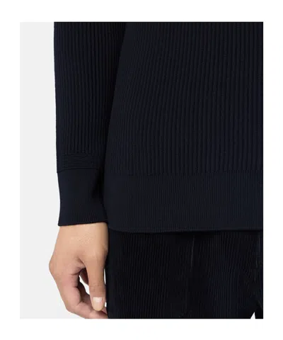 Stone Island Black Wool Turtleneck Sweater In Black