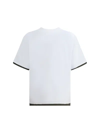 Sacai Pocket-trimmed Jersey T-shirt In White