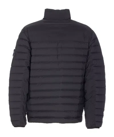 Stone Island Nylon Stretch Down Jacket In Black