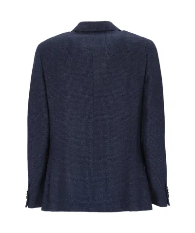 Zegna Two-button Single-breasted Tailored Jacket In Blue