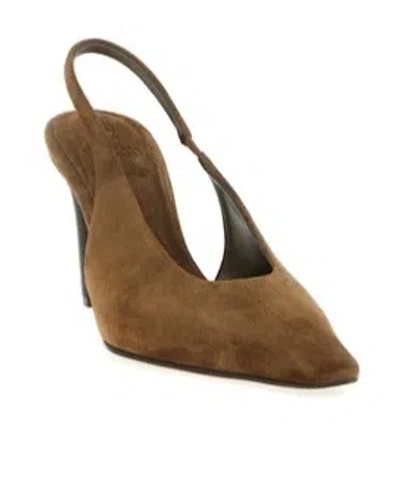Brunello Cucinelli 'precious Heels' Slingback In Brown