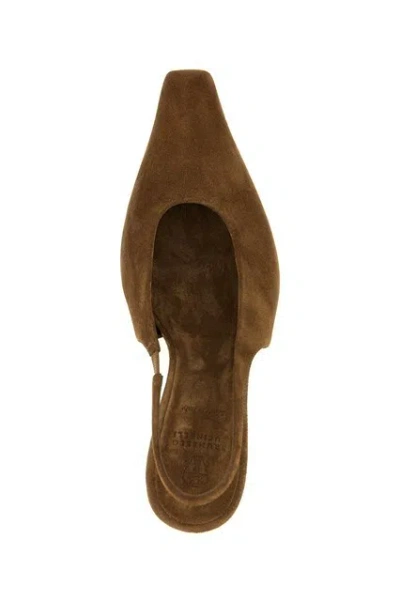 Brunello Cucinelli 'precious Heels' Slingback In Brown