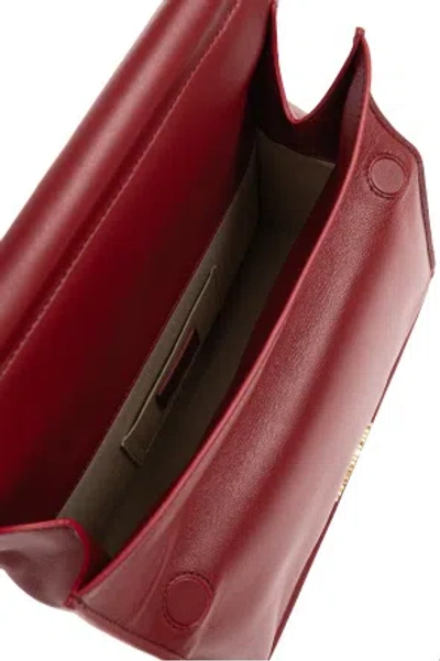Jacquemus Round Square Clutch Bag Top Handle In Red