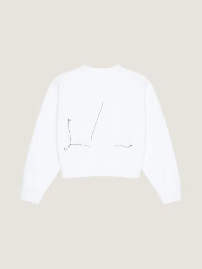Givenchy Sweatshirt In Fleece With Trompe L'œil Pattern In White