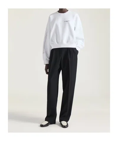 Givenchy Sweatshirt In Fleece With Trompe L'œil Pattern In White
