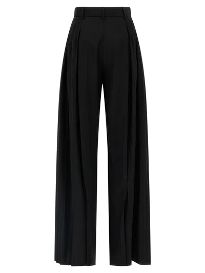 Giuseppe Di Morabito Trousers Tailored With Belt Loops Pleated Design Wide Leg In Black