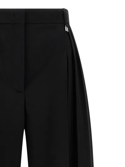 Giuseppe Di Morabito Trousers Tailored With Belt Loops Pleated Design Wide Leg In Black