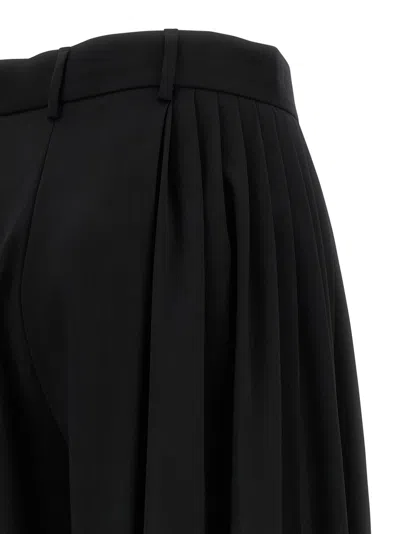Giuseppe Di Morabito Trousers Tailored With Belt Loops Pleated Design Wide Leg In Black