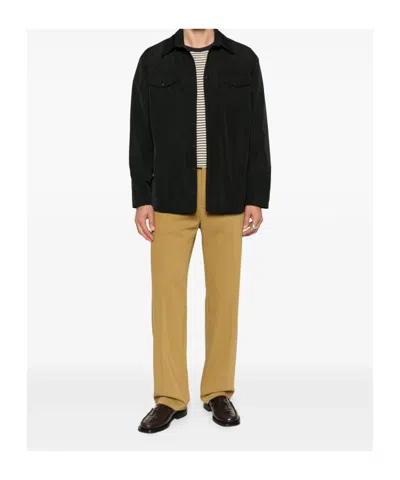 Aspesi Buttoned Flap-pocket Shirt Jacket In Black