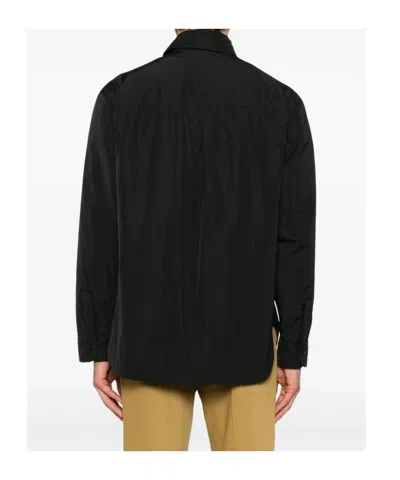 Aspesi Buttoned Flap-pocket Shirt Jacket In Black