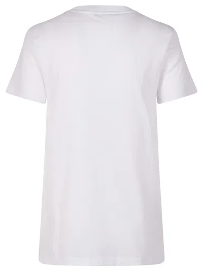 Max Mara Logo-embroidered Cotton T-shirt In White