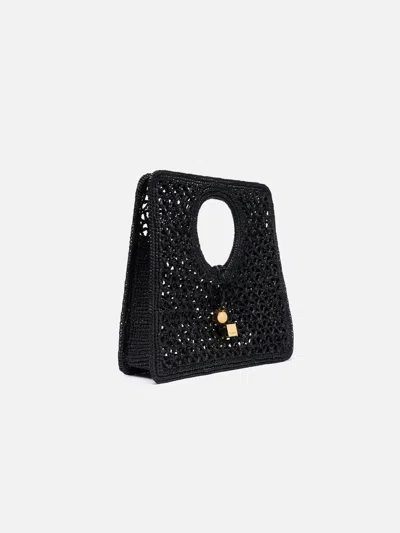 Jacquemus Celine Chestnut Brown Calf Leather Classique Triomphe Bag In Black