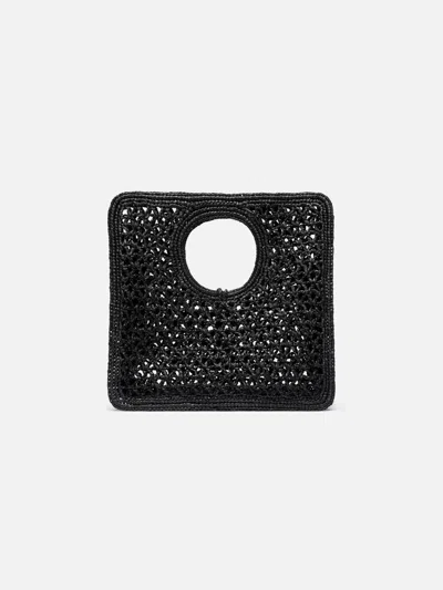 Jacquemus Celine Chestnut Brown Calf Leather Classique Triomphe Bag In Black