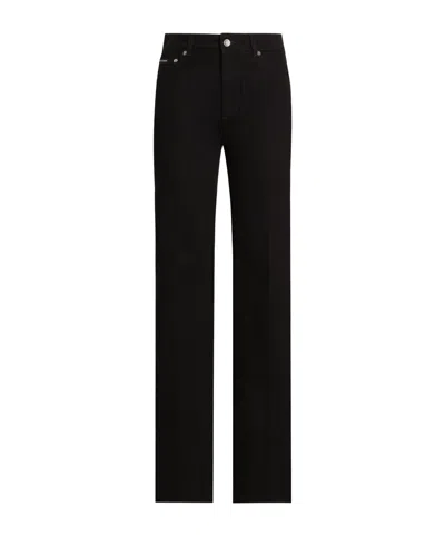 Dolce & Gabbana Denim 5-pocket Trousers In Black