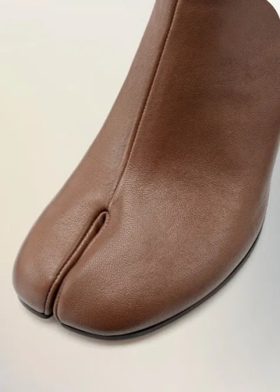 Maison Margiela Tabi Ankle Boots Woman Black In Brown