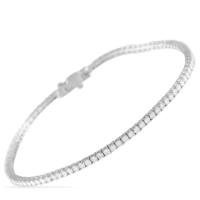Lb Exclusive 14k White Gold 2.05ct Lab-grown Diamond Tennis Bracelet Mf12-072225 In Metallic