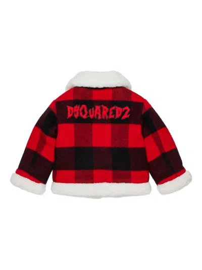 Dsquared2 Logo-lettering Jacket In Red