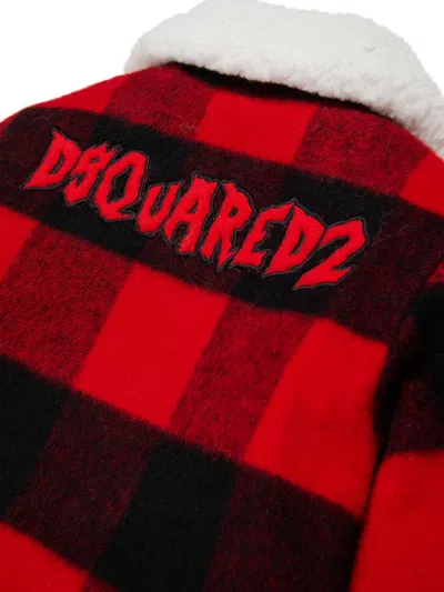 Dsquared2 Logo-lettering Jacket In Red