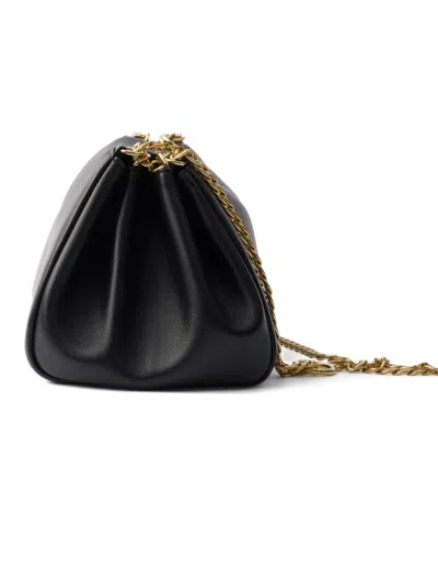 Prada Small Tumulte Chain-strap Leather Shoulder Bag In Black