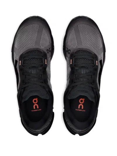 On Cloudflow Lace-up Sneakers In Black