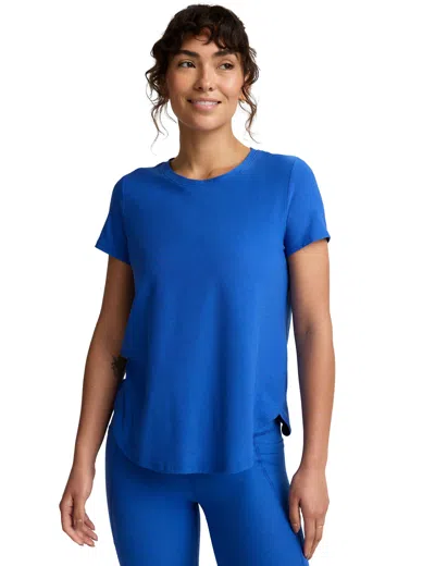 Beyond Yoga On The Down Low T-shirt In Blue